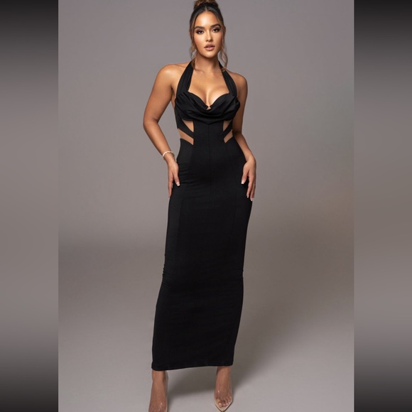 NEW! JLUXLABEL black poetic maxi dress - Picture 1 of 12